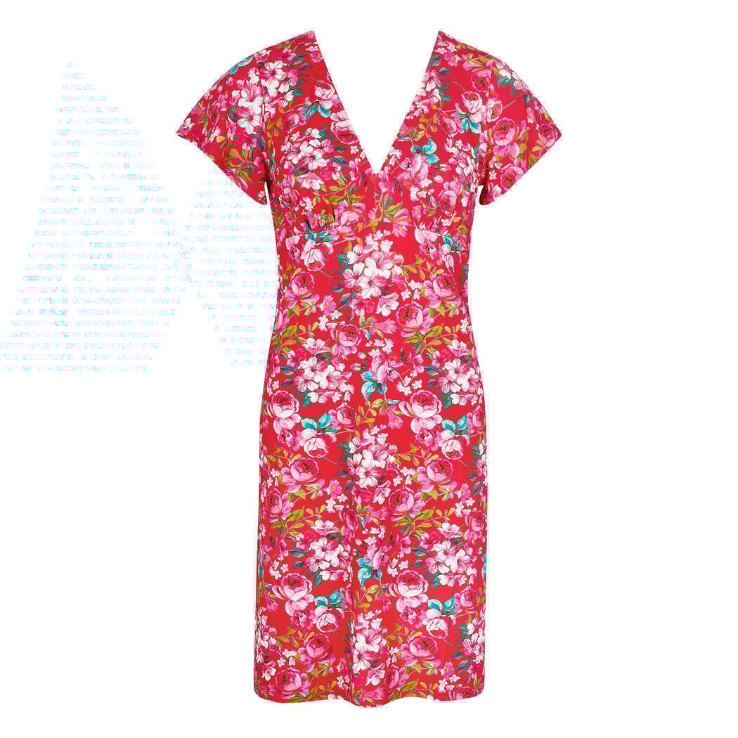 Šaty ANTIGEL (ESB1580-03), Veľkosť XL, Farba červená