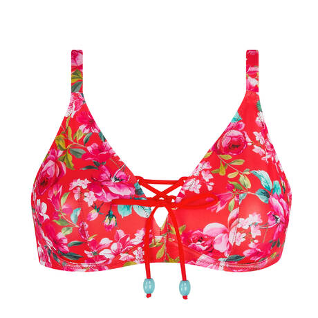 Plavková podprsenka nevystužená ANTIGEL (FBB3280-03), Veľkosť 80E, Farba červená