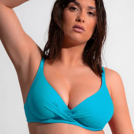 Plavková podprsenka nevystužená ANTIGEL (FBB3314-12), Veľkosť 85D, Farba tyrkysová