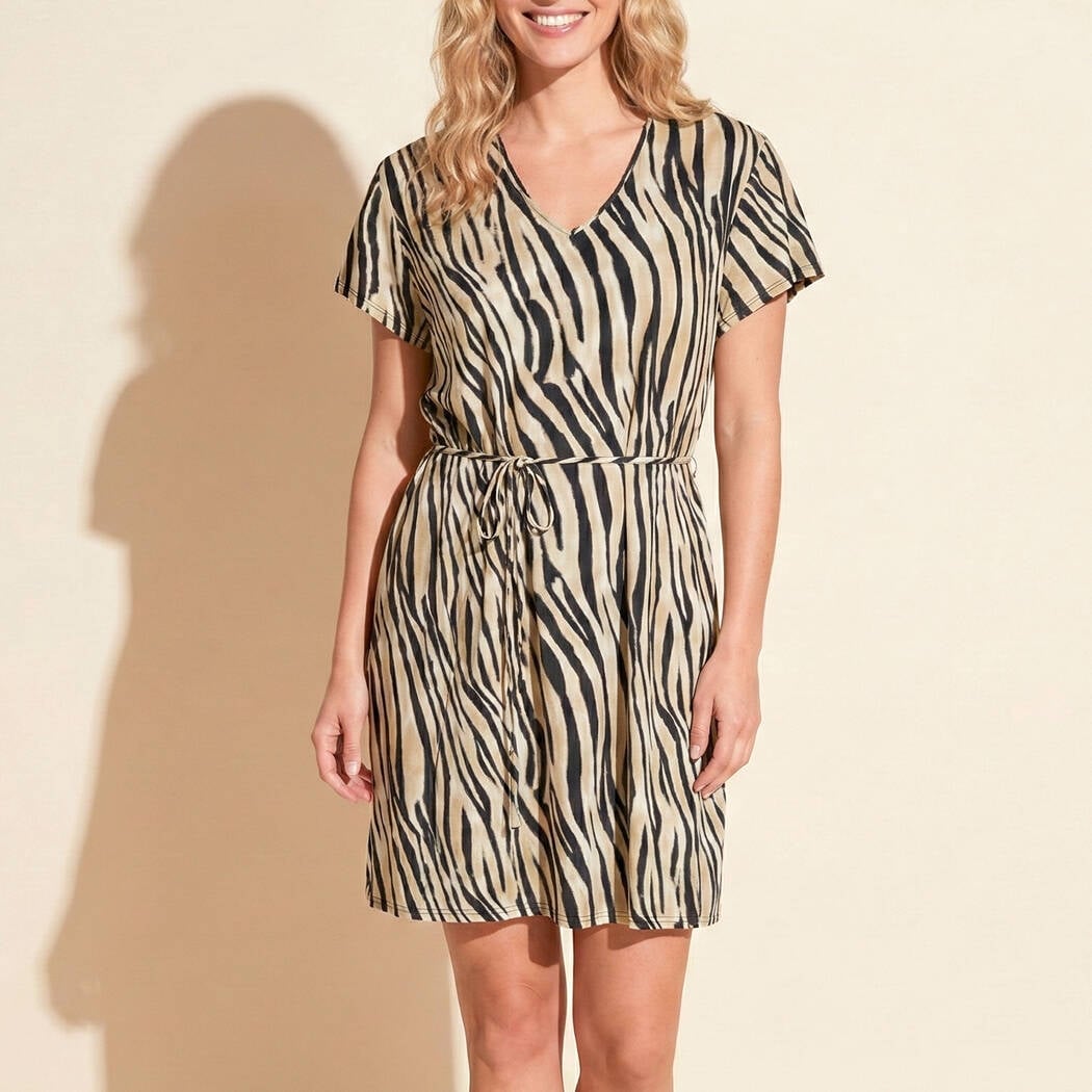 Šaty ANTIGEL (ESB4449-09), Veľkosť M, Farba smotanová