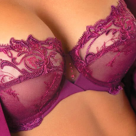 Podprsenka bardotka LISE CHARMEL (ACH3072-13), Veľkosť 70E, Farba vínová